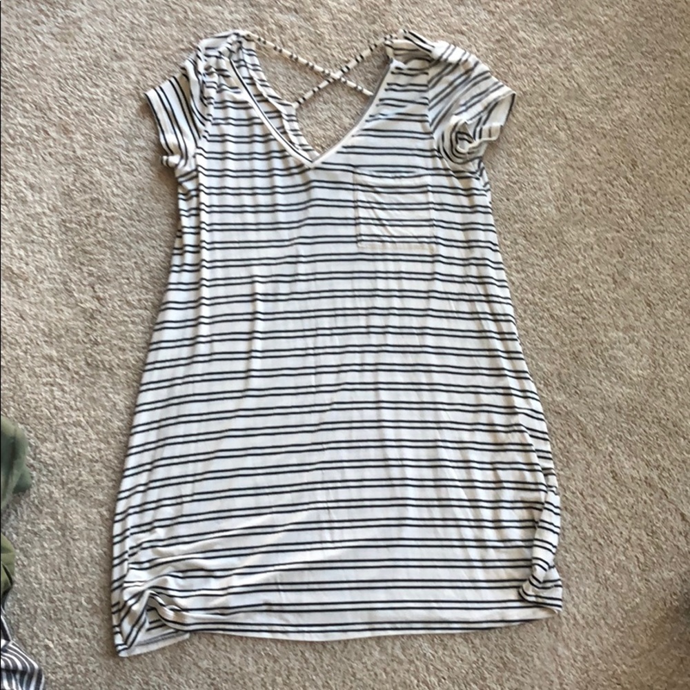 Cross cross back dress
